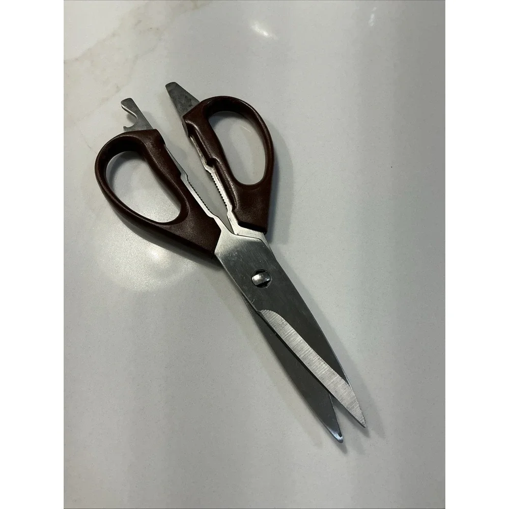 Chicago Cutlery Kitchen Shears/Scissors - Utility Tools Brown Plastic Handle